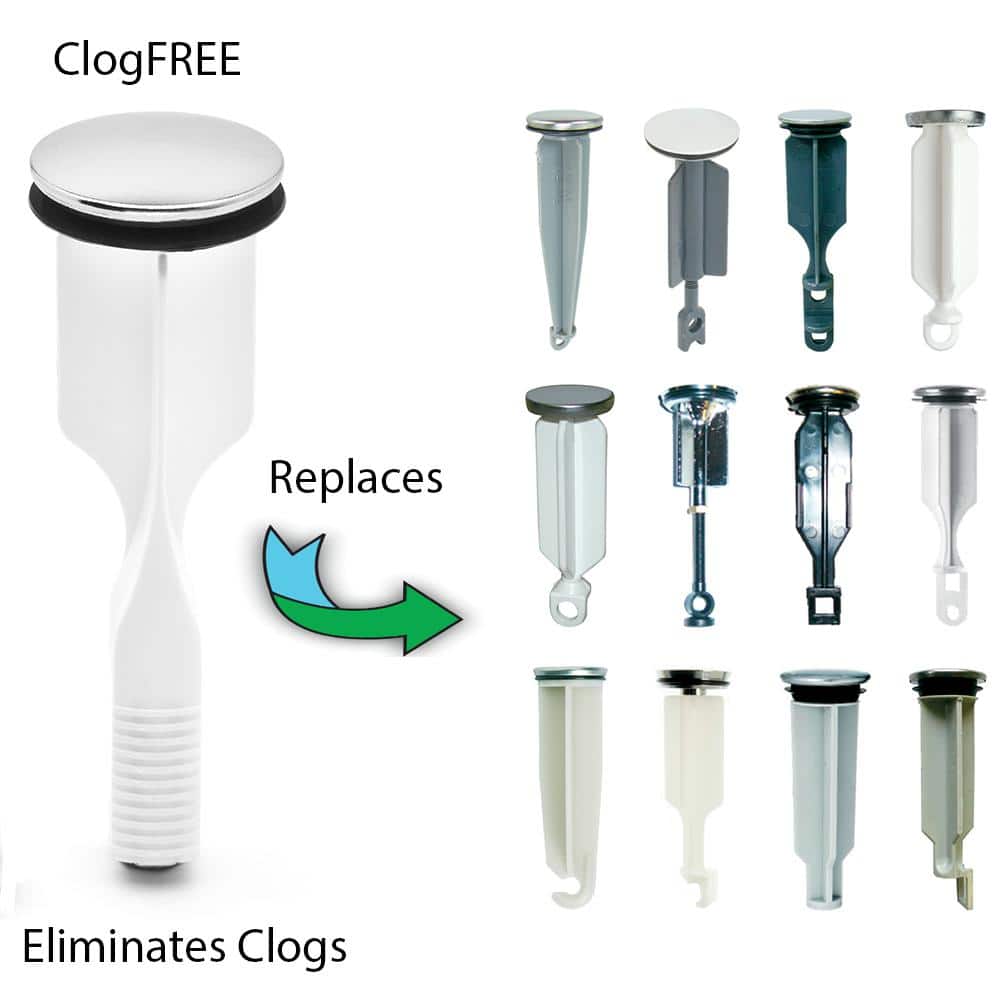 Chrome Universal No Clog Pop-Up Drain Stopper