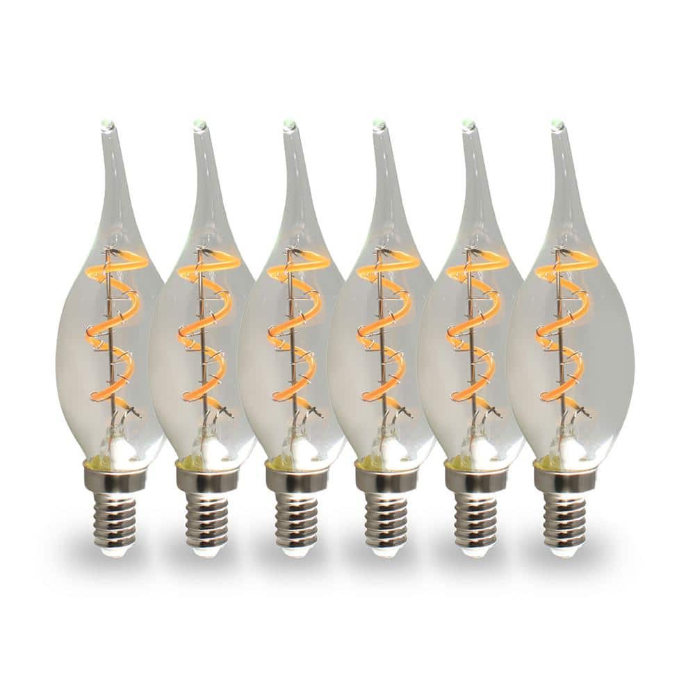 NorbCOZY 4W Equivalent Relaxing Clear B11 Dimmable 2200K Flame Clear Spiral