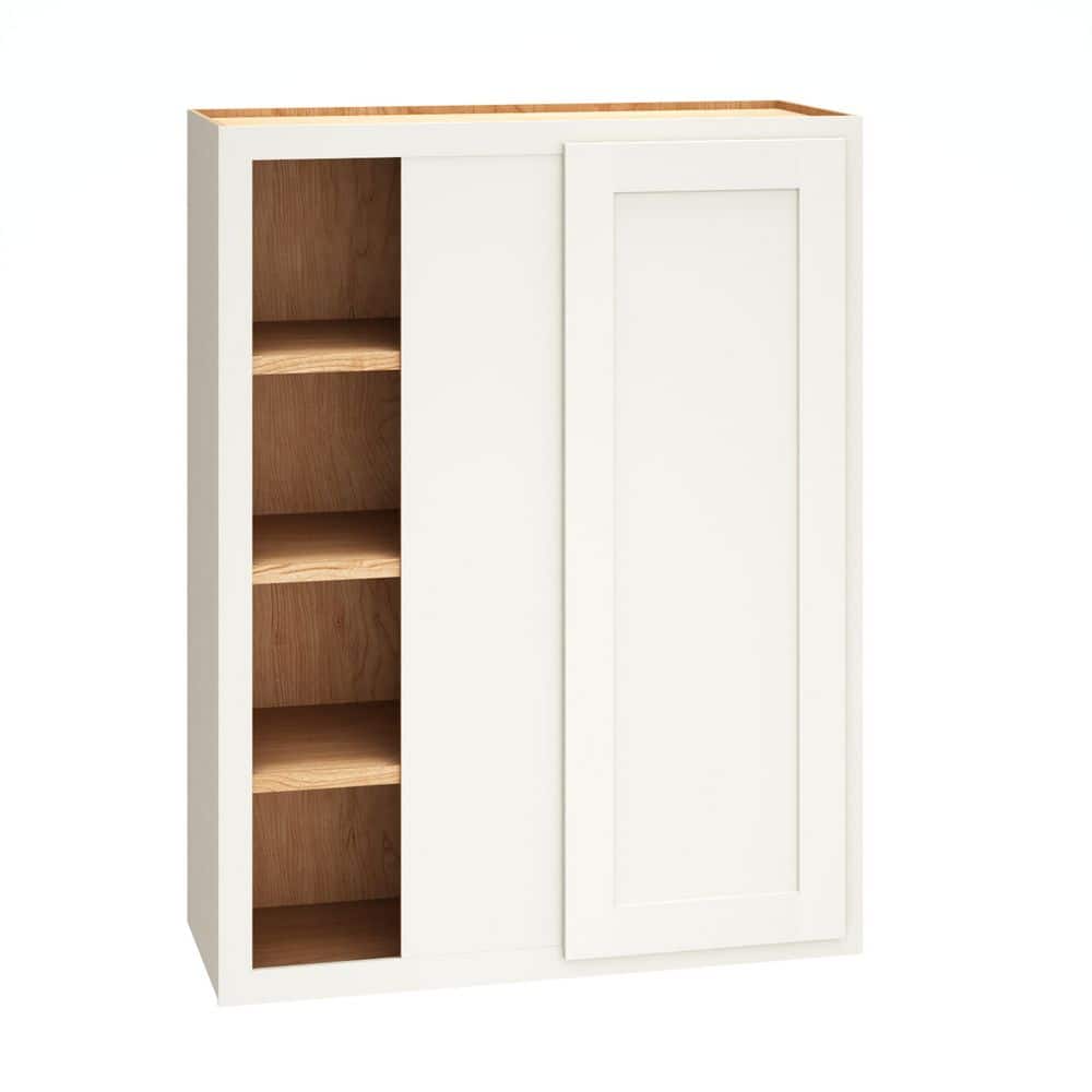 QuickShip Cottage 30 in. W x 12 in. D x 39 in. H Assembled Plywood Wall Corner Blind Cabinet in White Partial Overlay price history on PriceWatchPro