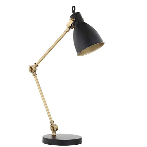 JONATHAN Y Barnes 24 in. Black/Brass Gold LED Metal Task Lamp JYL6003A -  The Home Depot