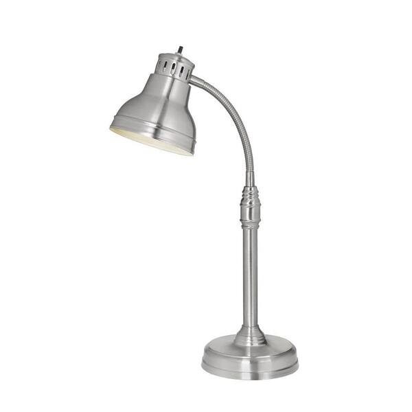 Hampton Bay 20-1/2 in. Brushed Nickel Gooseneck Desk Lamp