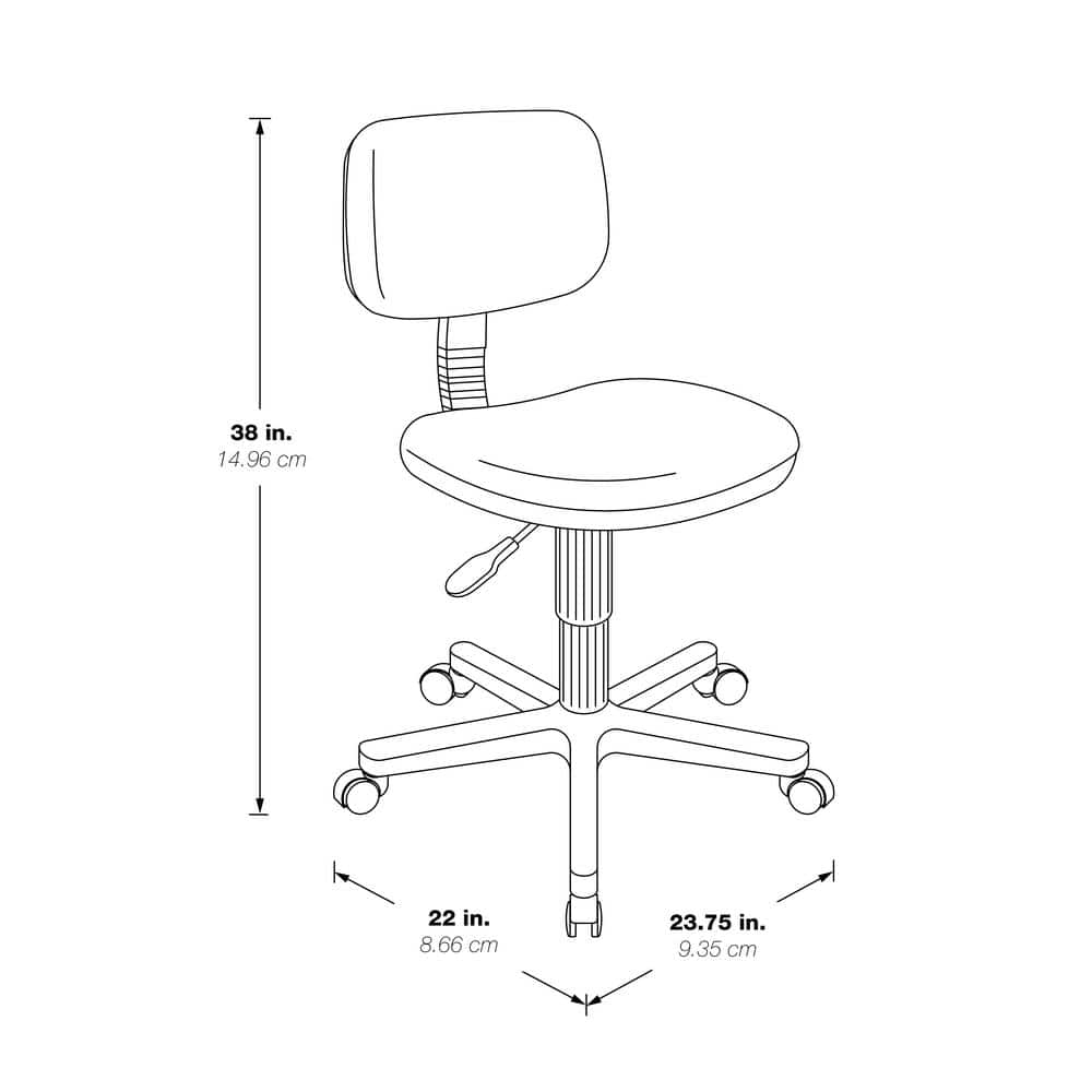 Flint Fabric Swivel Task Chair with Pneumatic Height Adjustment