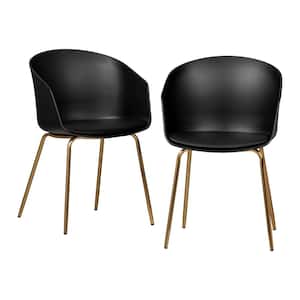 Flam Black and Gold Chair (Set of 2)