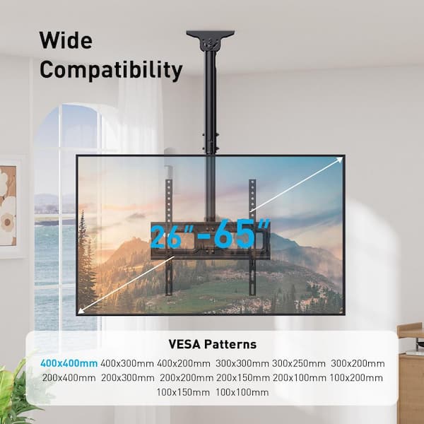PERLESMITH Soporte TV Pared Full Motion 26-60” – Hasta 35kg Y VESA 400x400mm