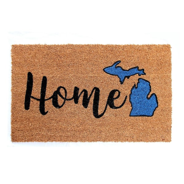 TrafficMaster Michigan State Home Multi 18 in. x 30 in. Coir Non-Slip Outdoor Door Mat