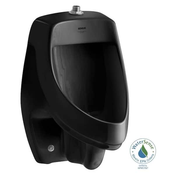 KOHLER Dexter 1.0 GPF Urinal with Top Spud in Black Black