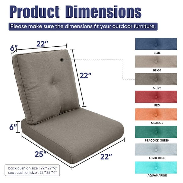 Pocassy 22 x 24 2-Piece CushionGuard Outdoor Lounge Chair