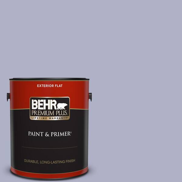 BEHR PREMIUM PLUS 1 gal. #S560-3 Noble Purple Flat Exterior Paint & Primer