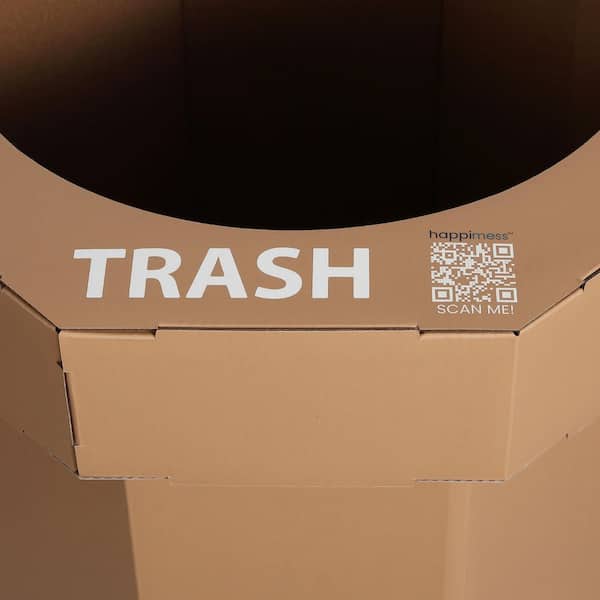 happimess Fleur 25-gal. Plain Brown Corrugated Cardboard
