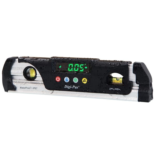 Digi-Pas 9 in. Waterproof IP67 Digital Torpedo Level and
