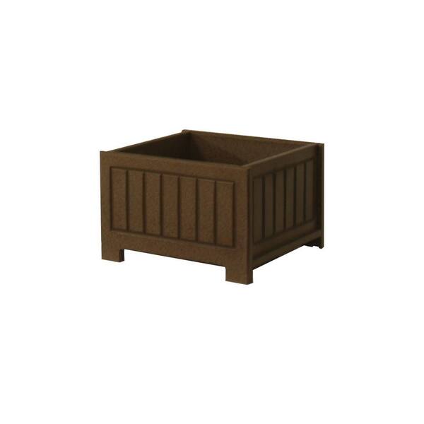 Eagle One Catalina 17 in. x 17 in. Brown Recycled Plastic Commercial Grade Planter Box