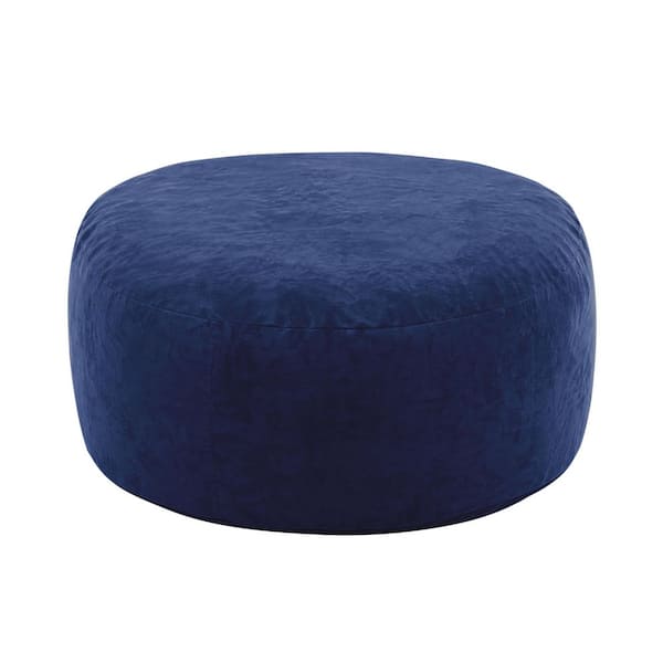 Art Leon NOVA Blue Flannel Fabric 6 ft. Bean Bag Chair with