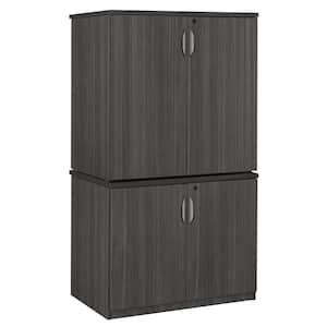 Magons 29 in. Ash Grey Storage Cabinet with 35 in. Storage Cabinet