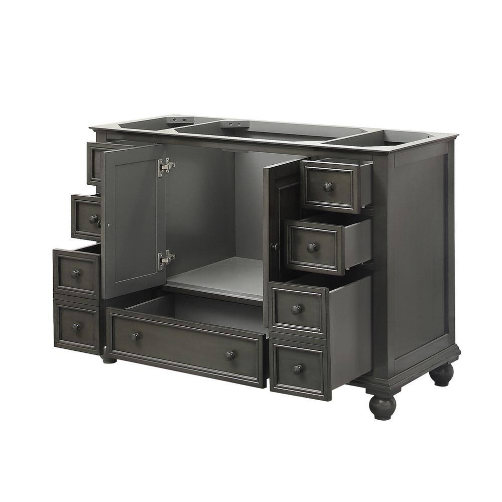 Thompson 48'' Charcoal Glaze Solid Wood Vanity Base