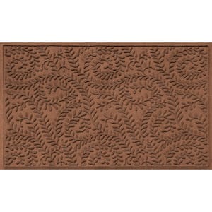 Aqua Shield Boxwood Dark Brown 35 in. x 59 in. PET Polyester Door Mat