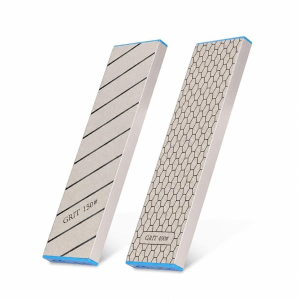 10 in. 150/400-Grit Double-Sided Diamond Whetstone Bench Stone for Knife, Chisel and Whetstone Flattening