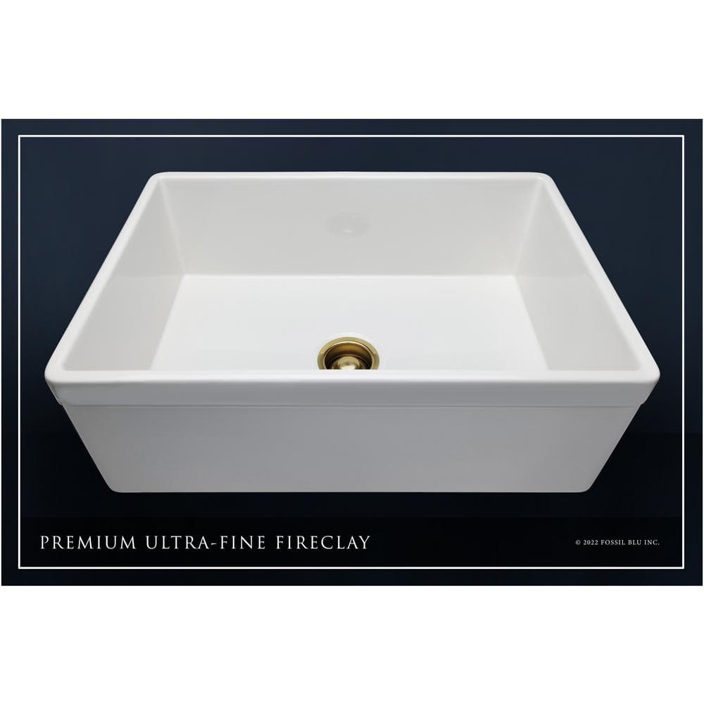 Luxury Glossy White Fireclay Farmhouse Kitchen Sink
