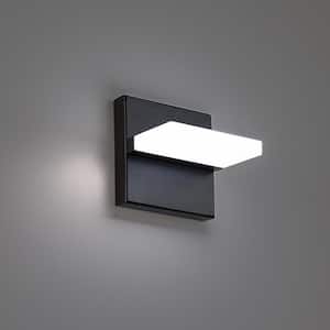 Oslo 5 in. Black Indoor and Outdoor Hardwired Wall Light 3000K LED