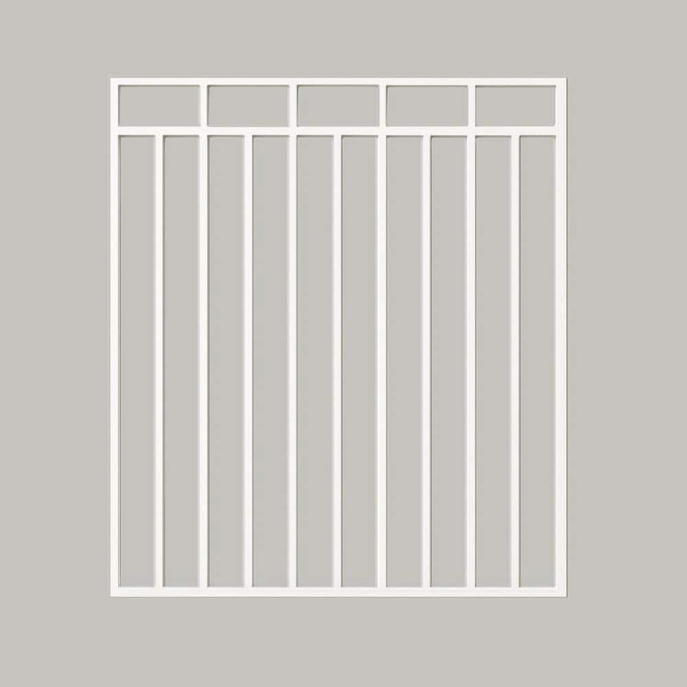 Glossy White Flat-Top Benitoite Steel Gate (45 in. W x 46 in. H), Self-Close Hardware, Double-Sided Handle, 2x2 Hinges price history on PriceWatchPro