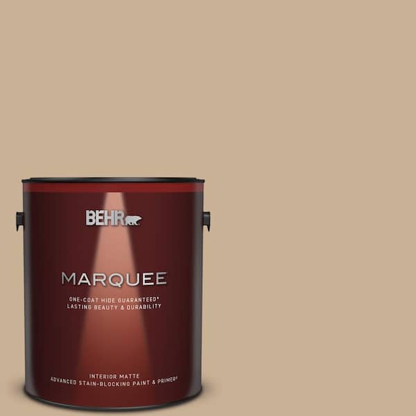 BEHR MARQUEE 1 gal. #MQ2-46 Basswood One-Coat Hide Matte Interior Paint & Primer