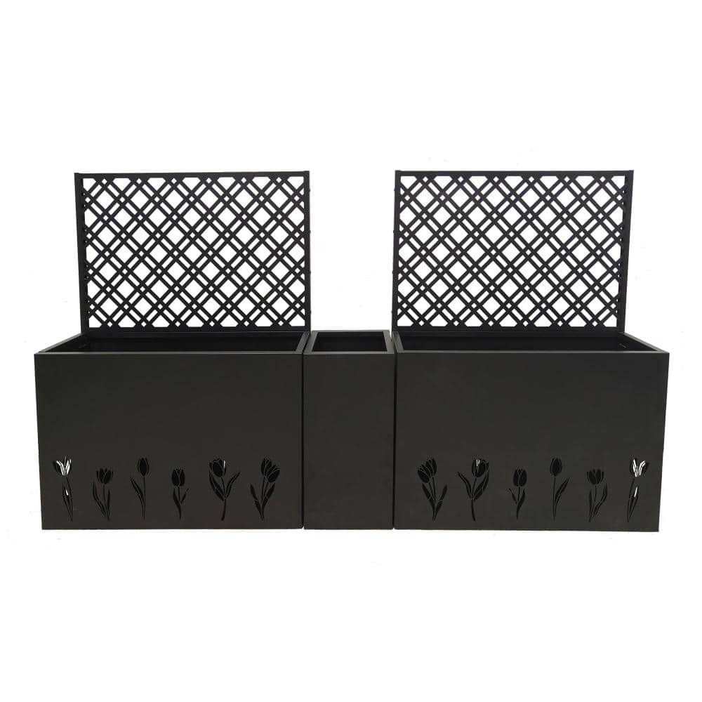 Metal Planter-Trellis Combo (Set of 3), Raised Bed & Privacy Screen, Rust-Resistant, Drainage Holes,Tulip price history on PriceWatchPro