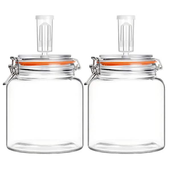 1 Gal. Fermentation Jars with Airlocks,, Fermenting Kit for Sauerkraut, Kimchi, Kombucha and Pickles (2-Pack)