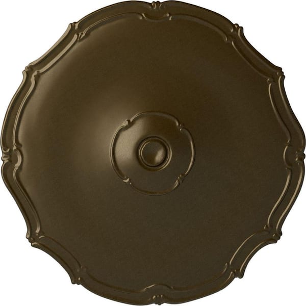 Ekena Millwork 18-7/8" x 1-1/2" Pompeii Urethane Ceiling Medallion (Fits Canopies upto 2"), Brass