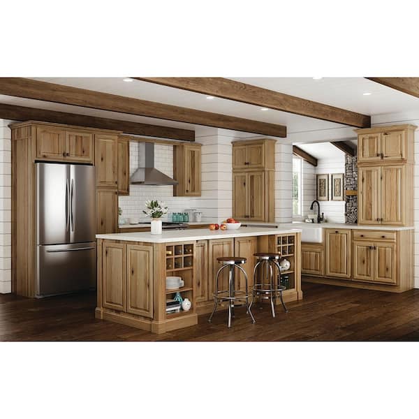 Hampton 5.75 in. W x 5.75 in. D x 34.5 in. H Kitchen Cabinet End Panel in Natural Hickory
