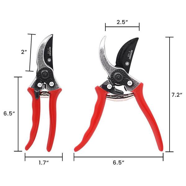 ZENPORT Pruning Shears Gardening Tool 8 in. (Box of 3) Z103-3PK