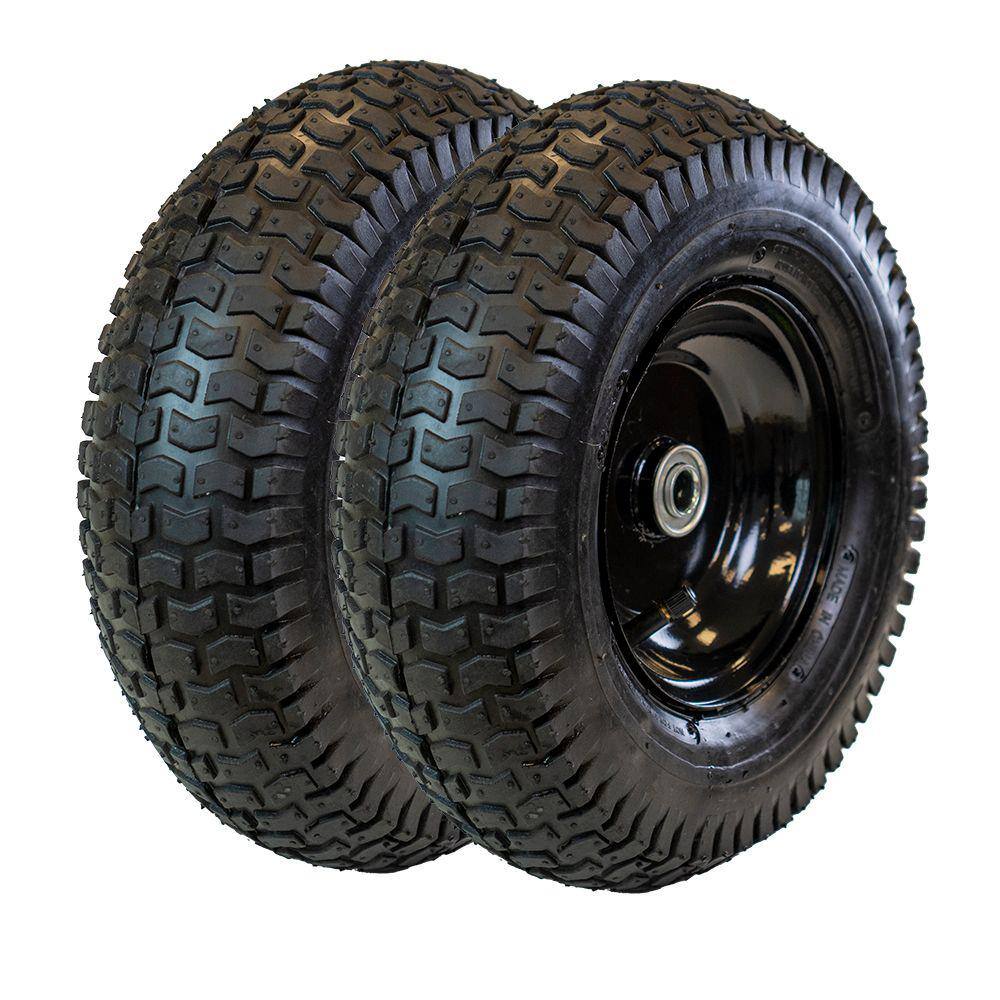 REALWORK 13" Pneumatic Replacement Wheel for Garden Equipment 2Pack