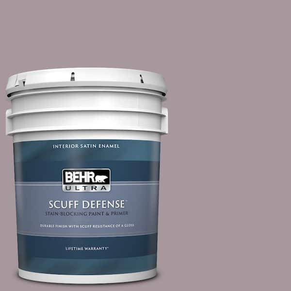 BEHR ULTRA 5 gal. #N110-3 Fig Preserves Extra Durable Satin Enamel Interior Paint & Primer