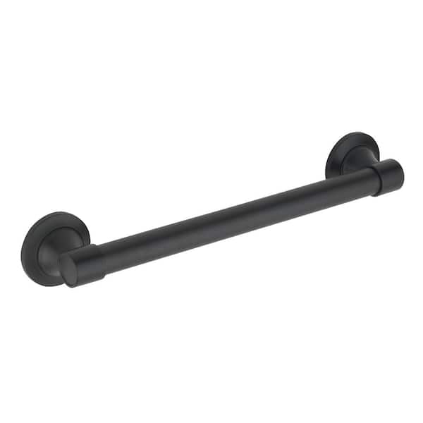 Glacier Bay 24 in. Transitional Style Grab Bar in Matte Black