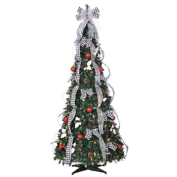 Sterling 6 ft. Artificial Pop-Up Tree with Decorations 6464--60MLWW - The Home Depot