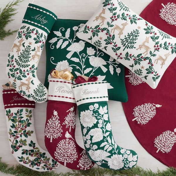 Legends Luxury Holiday Bird Green 20 in. L x 20 in. W Throw Pillow Cover