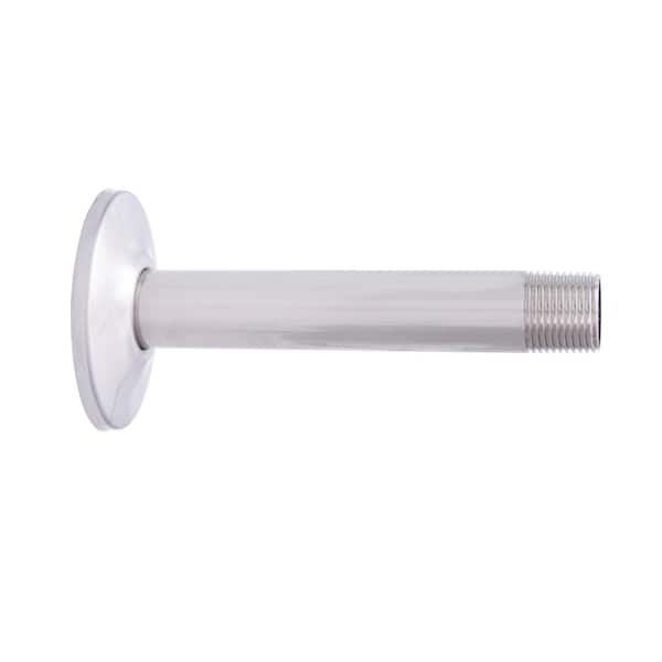 Dyconn 6 in. Straight Shower Arm with Flange in Brushed Nickel