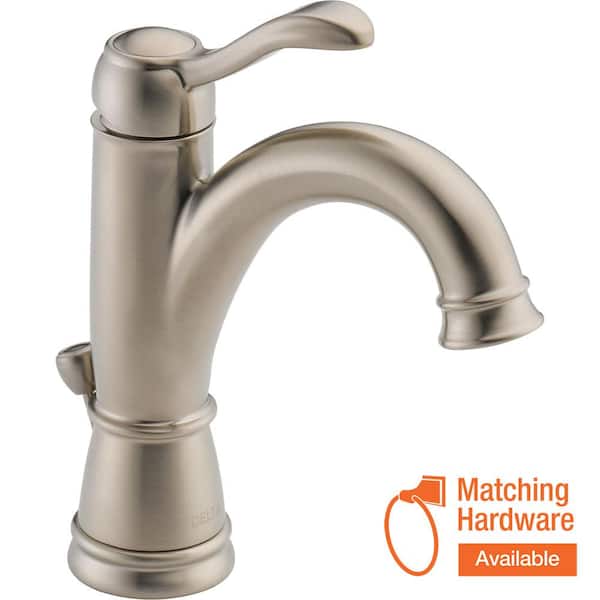 Delta Porter Single Hole SingleHandle Bathroom Faucet in Brushed