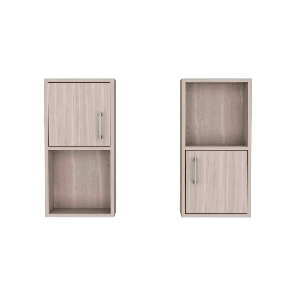 11.80 in. W x 6.20 in. D, 2-Piece Wall-Mounted Storage Cabinet Modern Float