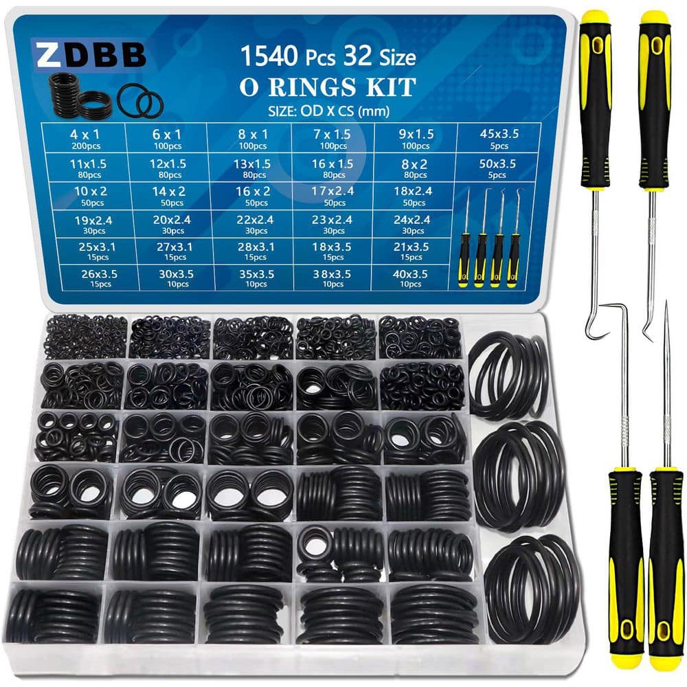 32 Size 1540 Pcs O Rings Assortment Kit Metric Nitrile Rubber Oring Set for Plumbing Air or Gas Repai OD 4mm-50mm price history on PriceWatchPro