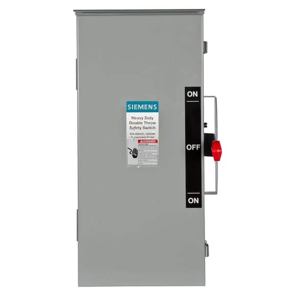 Siemens Double Throw 60 Amp 600-Volt 3-Pole Outdoor Non-Fusible Safety Switch