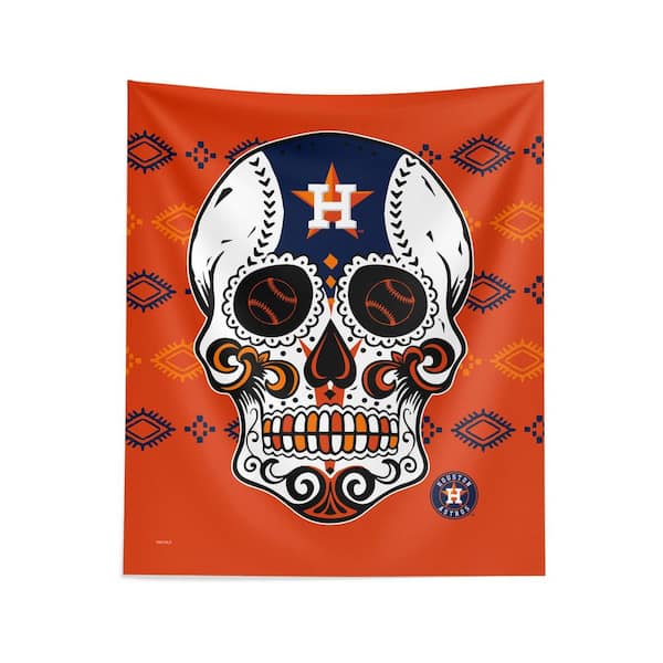 THE NORTHWEST GROUP MLB Astros Candy Skull Printed Wall Hanging