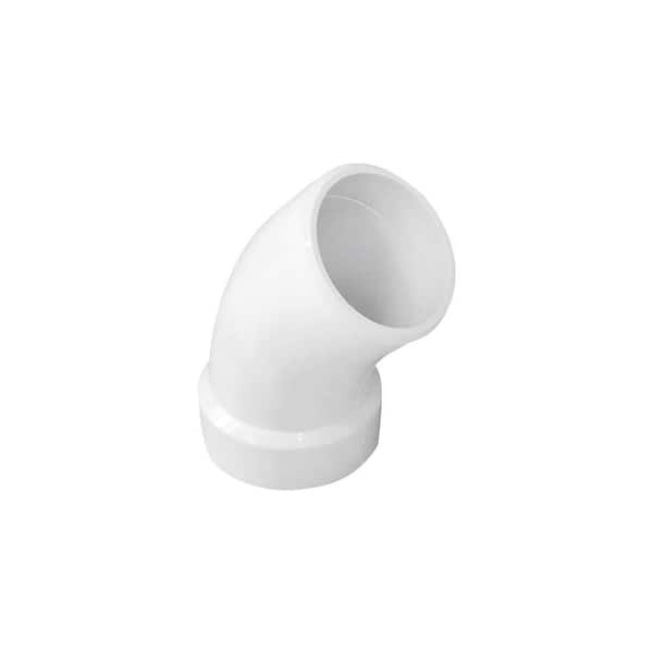 VPC 2 in. PVC DWV 45-Degree SPG x Hub Street Elbow Fitting
