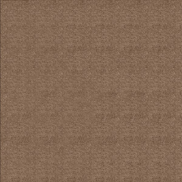TrafficMaster Almond Ribbed Texture 18 in. x 18 in. Carpet Tile (16 Tiles/Case)