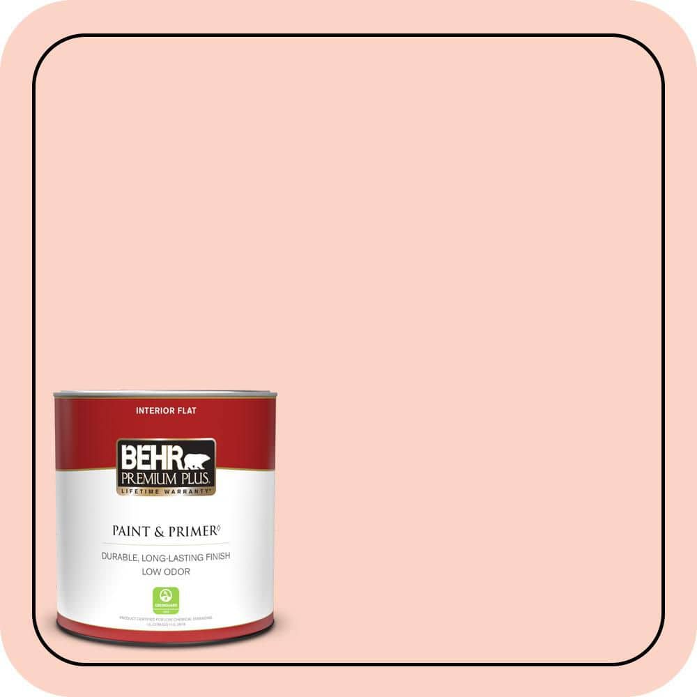 1 qt. #200A-2 Coral Cream Flat Low Odor Interior Paint & Primer product image for price tracking