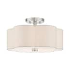 Solstice 3 Light Brushed Nickel Semi Flush Mount