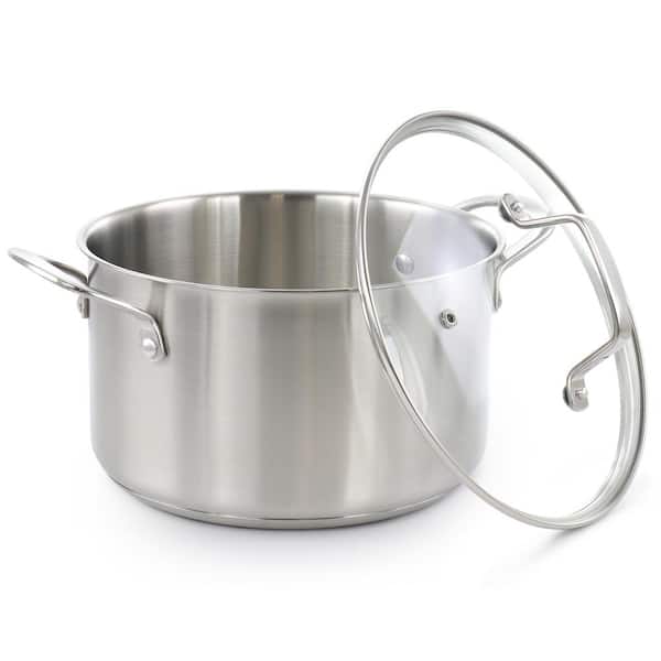 MARTHA STEWART EVERYDAY Midvale 4 qt. Stainless Steel Saute Pan