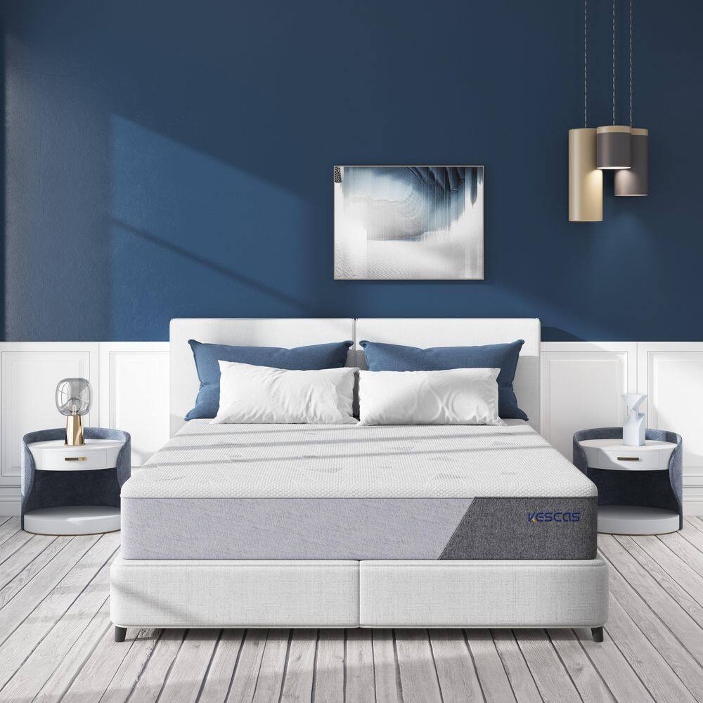 Kescas Queen Medium Gel Memory Foam Hybrid Innerspring Pocketed Spring