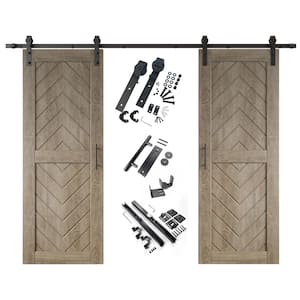 HOMACER JT2 26 in. x 84 in. C-Panel Black Fishbone Design
