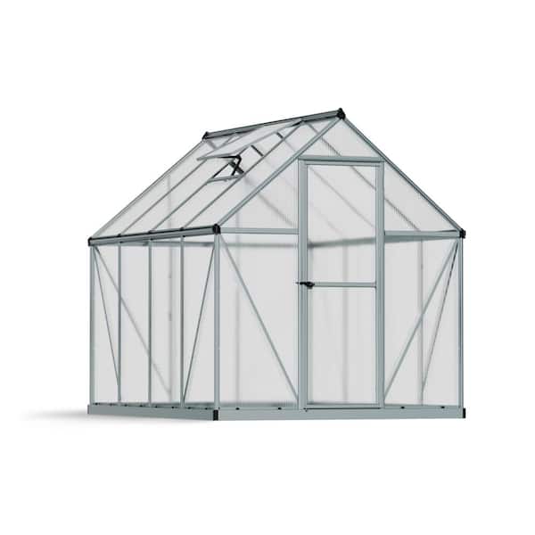 CANOPIA by PALRAM Mythos 6 ft. x 8 ft. Silver/Clear DIY Greenhouse Kit