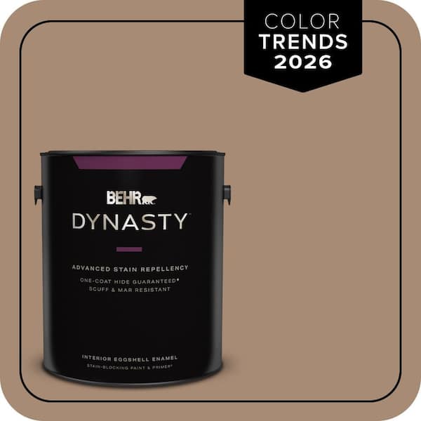 BEHR DYNASTY 1 gal. #N240-5 Rodeo Tan One-Coat Hide Eggshell Enamel Interior Stain-Blocking Paint & Primer