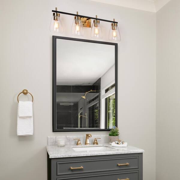 Brass Modern Bathroom Vanity LED Light Front Mirror Toilet Wall Lighting Fixture 